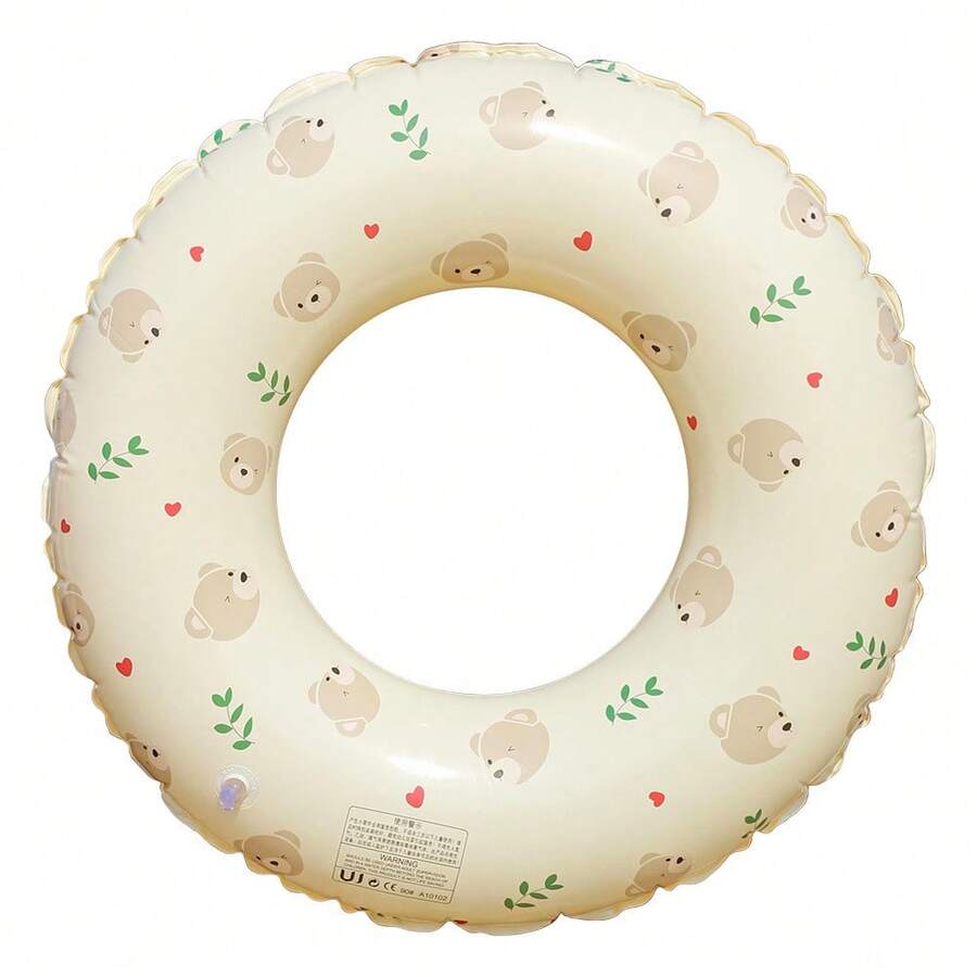 1pc Vintage Rabbit & Bear Inflatable Life Ring, PVC Material Adult Swimming Life Buoy, Boat Tool, Floating On Water - Suitable For Deep Water Area 90#, Christmas
