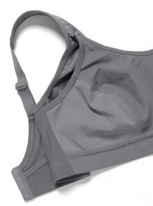 Große Größen Sport-BH für Damen, kabellos, ungefüttert, Volldeckung mit verstellbaren Trägern und breiten Schulterträgern, Hoher Halt für große Büste, bequemer Trainings-BH für Yoga, Fitness und Gym