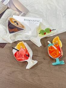 1 szt. Spinka do włosów z mrożoną herbatą i kawą, unikalnie zaprojektowana, odpowiednia do upięć, świąteczny prezent, akcesoria do włosów, spinka do włosów dla kobiet, jesienne akcesoria, jesienno-zimowe stroje wakacyjne dla kobiet