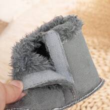 Minimalist Solid Color Infant Warm Boots, Casual Outdoor Comfortable Autumn/Winter