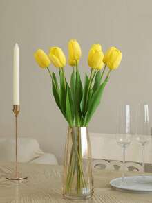 3/5/10支装高级仿真郁金香花束 - 逼真质感，适用于家居装饰、婚礼装饰、派对活动、酒店装饰、情人节、房间装饰、婚礼花束、送给女性的礼物、仿真花、仿真植物、客厅装饰、生日礼物、卧室装饰、婚礼配饰、送给妈妈的礼物、花卉装饰