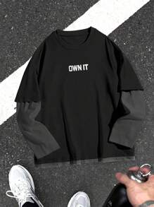 Men's Loose Knit Pullover Long Sleeve Color Block Sweatshirt, For Friends, Husband, Boyfriend Gifts,Men Long Sleeve Casual Sweatshirt, Boyfriend Gift, Men's Sweatshirt, Sweatshirt For Men, Sweater Men
