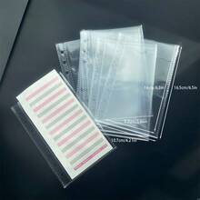 A6, A7, M5 Größe transparente matte Loseblattordner, tragbares Faltbare Reise Notizbuch, DIY anpassbarer Einband, geeignet für Haushaltsbücher, Geldbörsen, Fotoaufbewahrung, Büroartikellagerung, verschiedene Größen erhältlich