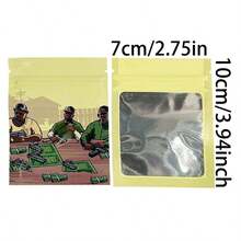 100pcs Resealable Mylar Bags,Aluminum Foil Waterproof & Smell-Proof Food Storage Pouches With Window,Storage Pouch For Snacks,Candy,Cookies,Exotic Spices,Reusable 1G Mini Zipper Bags,Gifts Packing,Cosmic Themed Packaging Bags - 2.75x3.94inch - View 14