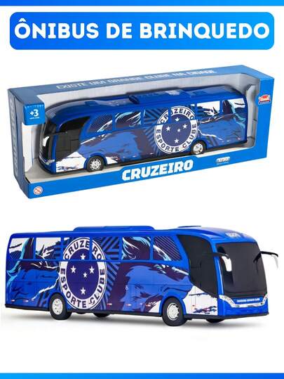 Iveco Ônibus Miniatura Cruzeiro Miniatura Miniaturas Presente Aniversário Realista Times De Futebol