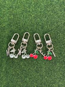 个性化Y2K樱桃钥匙扣，送给女孩的礼物，可用作包包挂饰、汽车装饰、教师节礼物、朋友礼物、姐妹礼物，创意十足 - 多色 - 查看 9