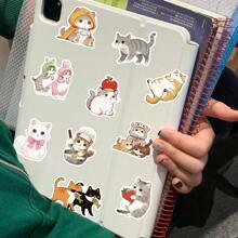 50Pcs Cute Stickers Funny Stickers Cat Decor Cat Stickers Animal Stickers MEME Stickers Cat Gifts Cat Party Decorations Vinyl Waterproof Stickers Aesthetic Laptop Sticker Pack Skateboard Stickers Water Bottle Stickers Notebook Stickers