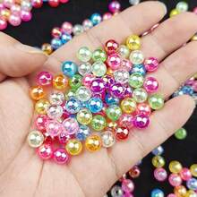 1920/960 件 8 毫米/0.315 英寸混色 AB 圆形亚克力散珠，用于制作珠宝 DIY 手链、项链、耳环 - 独特的礼物创意，珠宝珠子 - 彩色 - 查看 6