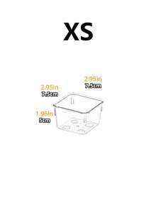 7件組透明塑料抽屜收納盒套裝，多功能，包含4種尺寸的桌面抽屜分隔板，適用於存放化妝品、配件、廚房、臥室、浴室、辦公室、學校用品、學生用品及返校用品 - 無色 - 查看 16