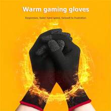 1 Pair Gaming Touch Screen Gloves, Anti-Slip Sweat-Proof Sensitive And Breathable Fiber Material Designed For Winter Game Lovers Halloween/Thanksgiving Day/Christmas Gift, Gaming Gift