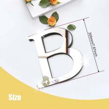 Silver Mirror Alphabet A-Z Wall Stickers - 10/15/20/30cm Tall Letters & Symbols Sold Separately, Dual-Layer Design: Reflective Acrylic Top + 1cm Thick Foam Base With Adhesive, Apply Together For 3D Effect Or Use Only Mirror Layer, Create Custom Words On Walls/Windows, Ideal For Marriage Ceremony Initials, Inspiring Messages In Work Areas, Romantic HOME Displays