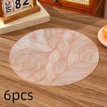 1/4/6 件花卉图案餐垫、婚礼和派对餐桌装饰、情人节餐垫