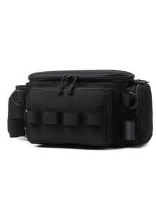 夏季钓鱼用具腰包可调节斜挎腰包，可容纳诱饵、鱼线和鱼钩，多用途户外实用收纳，露营、皮划艇、徒步旅行，可转换为单肩包，送给父亲的好礼物