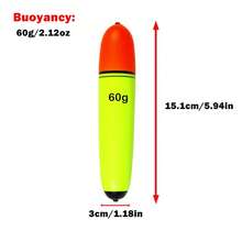 HENGJIA 3pcs 10g-120g EVA Fishing Float Foam Plastic Bobber Sea Rock Fishing Striking Floats - Multicolor - View 11