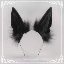 Women Animal Wolf Ears Headdress Plush Hairband Furry Lolita Headband Anime For Halloween Christmas Cosplay Accessories - Multicolor - View 11