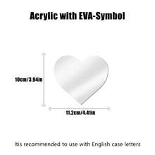 Silver Mirror Alphabet A-Z Wall Stickers - 10/15/20/30cm Tall Letters & Symbols Sold Separately, Dual-Layer Design: Reflective Acrylic Top + 1cm Thick Foam Base With Adhesive, Apply Together For 3D Effect Or Use Only Mirror Layer, Create Custom Words On Walls/Windows, Ideal For Marriage Ceremony Initials, Inspiring Messages In Work Areas, Romantic HOME Displays