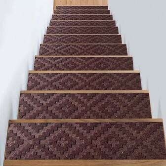 15 piezas de alfombras para escaleras con relieve, alfombrillas autoadhesivas antideslizantes para escaleras del hogar y apartamentos
