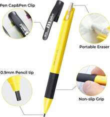 Thick Lead Mechanical Pencil Set, With Colorful Barrel Thick Point (1.8mm), With Erasers, Writes Smooth & Dark, School Supplies, Office Supplies, Sketching Pencils, Drafting Pencil, 12 Count - 彩色 - 查看 2
