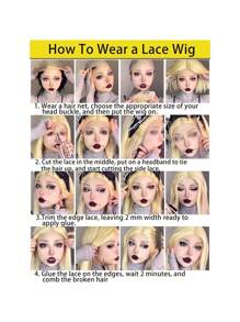 13x4 Lace Front Wig, Natural Black Water Wave Lace Front Wig, Pre-Plucked Yaki Synthetic Lace Front Wig, 28 Inches - Black Highlight - View 7