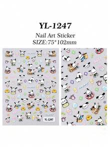 可爱三丽鸥美甲贴纸 5D 立体浮雕 3D 波恰可乐比美甲贴纸配饰