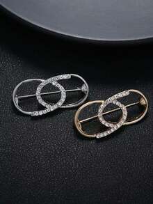 1/2/3/4/6件套女士时尚优雅珍珠蝴蝶结椭圆形水钻防曝光胸针，多功能毛衣西装外套别针，腰领固定夹，别致翻领花朵配饰 - 彩色 - 查看 5