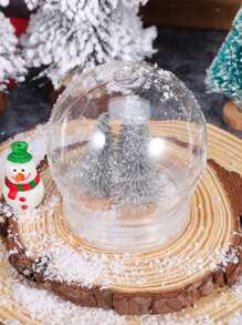 10 Stück DIY Schneekugeln Set, klarer Wasserglobus mit Schraubverschluss, leere Plastik Schneekugeln für Heimwerker, DIY, Hochzeitsdekoration