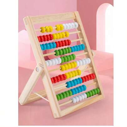 1 Pc Children's Early Education Wooden Calculator Stand, Math Toys For Students Multi-Line Counters, Arithmetic Stick Addition And Subtraction Arithmetic, Color Digital Calculator Stand Teaching AIDS, Early Education Toys For Boys And Girls, Educational Toys, Math Girls Toys, Math Teaching, Educational Toys For Children
