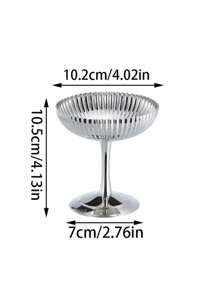 1 pieza/2 piezas Tazas de acero inoxidable para helado, postre, tazón de ensalada de frutas, tazón de frutos secos, taza de café