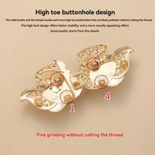 纯色水钻装饰优雅开衫披肩，带固定扣，衬衫翻领前夹