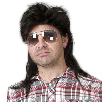 Mullet Wigs For Men | Perfect For 80S And 90S Themed Costumes, Punk Rocker Looks, Disco Parties, And Cosplay