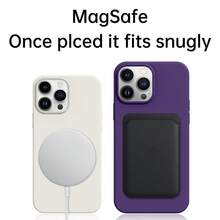 MagSafe Compatible Wireless Charging Phone Case For IPhone 17 Pro Max/17 Air/16/15/14/13/12/11 Pro Max, High-Quality Liquid Silicone Case With TPU Soft Back Panel, Shockproof Anti-Yellow Anti-Fingerprint, Perfect Gift For Women & Men,Blue - Màu xanh lam - Xem 6