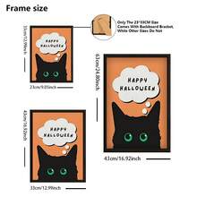 1 Pieza, Foto personalizada, Marco de madera de plexiglás pulido. Es muy adecuado para la decoración del hogar en Halloween. Póster de arte impreso en lienzo personalizado. Perfecto para familias, parejas, recuerdos de mascotas. El regalo perfecto para conmemorar Halloween.