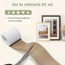 1 片自粘木纹修复胶带 - PP 材质，逼真的木纹，适用于 DIY 家具、桌子、椅子、踢脚板、门、窗、地板修复