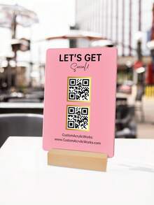 Social Media QR Code Sign | Mini QR Code Sign | Beauty Sign | Business Sign | Payment Sign | Salon Sign, Customized QR Code Sign, Scan & Pay Sign, Small Business Sign, Store Decor, Enterprise Social Media Sign, Payment Sign, Acrylic Sign, School Supplies, Back To School - Multicolor - View 10