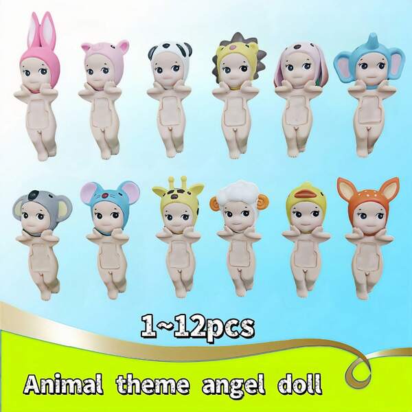Sonny Angels Doll Blind Bag 1pc~12pcs Set Is Not Repeated, Cute Animal Sunny Angel Doll, Doll Blind Bag Set, Surprise Blind Bag, Cute Doll, Holiday Gift, Toy Collection, Wedding Anniversary, Birthday Gift, Very Suitable For Angel Doll Lovers, And Car Computer Mobile Phone Decoration, Dresser Bedroom Office Creative Ornaments Birthday Holiday Party Gift, Halloween Christmas Gift (Blind Bag Without Blind Box).