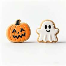 2 Stücke Edelstahl Halloween Ausstechformen - Kürbis & Geister Formen, geeignet für Halloween Fondant Kekse, Gebäck, Party Torten Dekoration - Silber - Übersicht 5