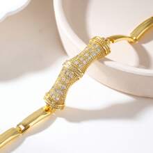 1 Piece Fashion Zirconia Bamboo Gold Plated Bracelet / Festive Or Party Delicate Women's Gold Bracelet