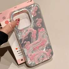 Funda para teléfono móvil: Una funda lujosa con estampado de serpiente y glaciar, diseñada para ser resistente a caídas y antideslizante. Ideal para personas con estilo y compatible con los modelos phone 16 Pro, 15, 14 Plus, 13, 12 y 11. - Beis - Ver 5
