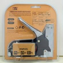 Grapadora 3 en 1, juego de grapadora de uso pesado, contiene 600 grapas: 200 clavos para puertas, 200 clavos en T, 200 clavos en U - Adecuado para reparaciones de carpintería, manualidades DIY, decoración del hogar y fijación de materiales