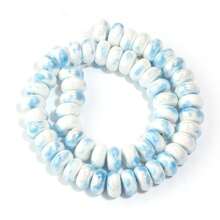 1 Strand Of Approx. 55pcs Ceramic Flat Round Abacus Beads, Multi-Color, Fashion Casual Cute Handmade DIY Craft Loose Beads, Suitable For Making Bracelets, Necklaces, Jewelry, Pendants, Decorations & Accessory Beads