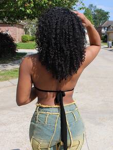 Steph T Women's Solid Color Plunging Neckline Metal Decor Sexy Draped Neck Camisole