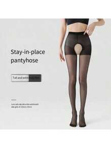 1 pièce Collant fin, antidérapant et sexy noir à la mode pour femmes, peut être porté séparément ou comme collant en été