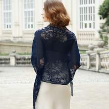 RIIQIICHY Shawls And Wraps For Evening Dresses Scarfs For Women Pashmina Wedding Formal Shawlhalloween - Navy-1 - View 11