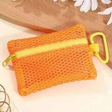 Miniaturowa kosmetyczka z siateczki na zamek błyskawiczny, dostępna w wielu kolorach, wygodna portmonetka na monety, etui na klucze, etui na karty i szminkę