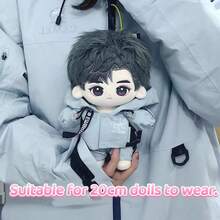 20cm Doll Outfit Hooded Sweatshirt Set, Doll Clothes Suit Without Attributes Plush Doll Changeable Outfit, Suitable For 20cm Doll Party (Clothes Only, No Doll, No Shoes) - Multicolor - View 1