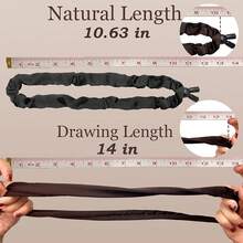 2 Pcs Adjust Satin Hair Scrunchies Women Girls, Adjustable Hair Ties Soft Than Silk 4c Girlie Thick Curly Natural Hair, Easy To Use Hair Accessories Afro Puff Loc Ponytails (Black) - màu đen - Xem 5