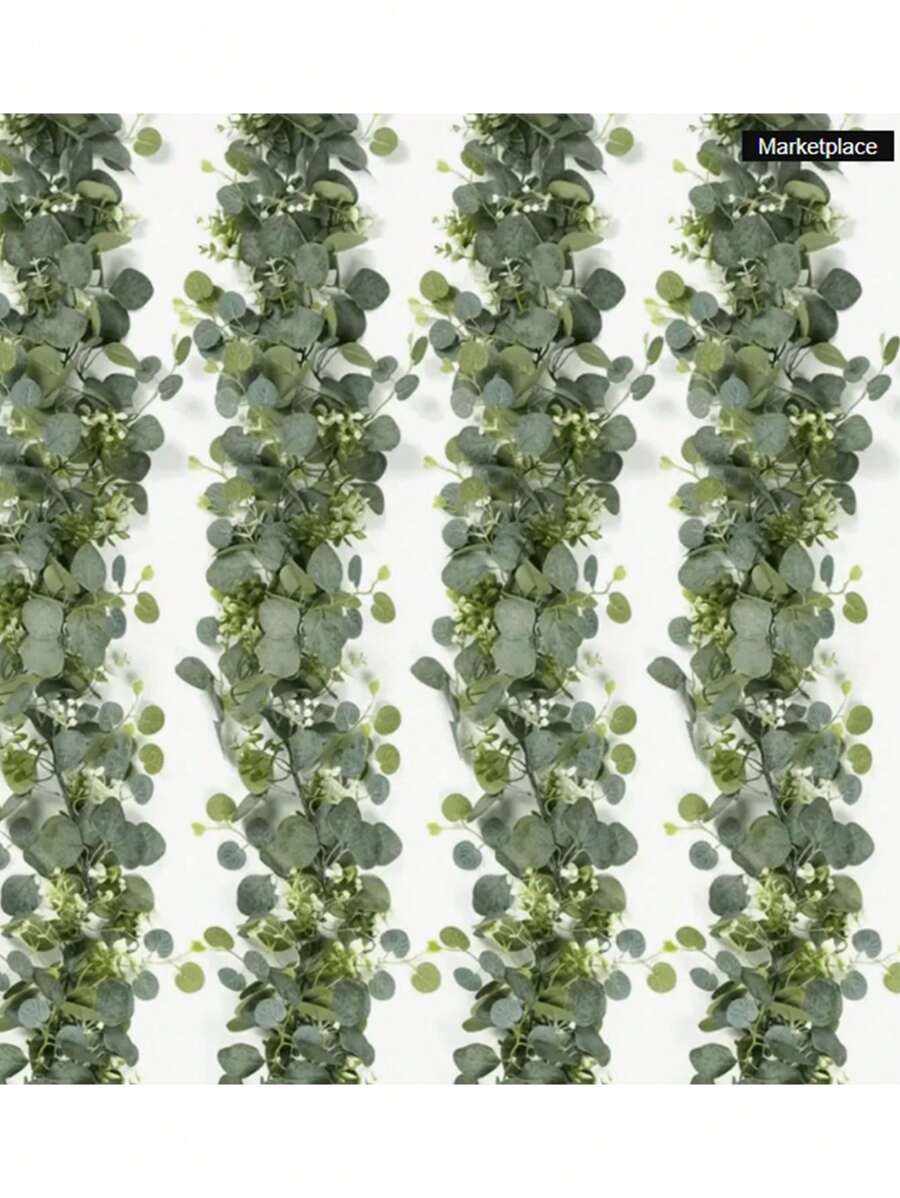 1pc, 70 Inches/180cm, Artificial Eucalyptus Wreath, Boxwood Greenery Garlands, Faux Fern Vines, Suitable For Valentine's Day Backdrop, Decorations, Centerpiece, Wedding Party, Mantle Decor, Scene Decor, Home Decor