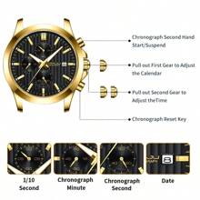 CRRJU CRRJU Men Watch Luxury Sports Quartz Chronograph Waterproof Wristwatch With Stainless Steel Luminous Auto Date