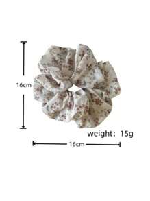 1 Stück neue Chiffon Blumen Stoff geraffter Scrunchie, französischer Stil Haargummi, Haaraccessoire geeignet für den täglichen Gebrauch und als Geschenk, Haargummis, Haargummis, Haarseile, Scrunchies