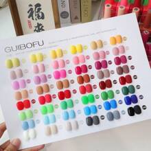 Set de 48 piezas de esmalte de uñas en gel de 15ml, serie de 48 colores con acabado brillante de otoño. Esmalte semipermanente con brillo y lentejuelas. Set de kit de arte de uñas con esmalte UV, todo en un solo color por frasco, para manicura y diseño de uñas.